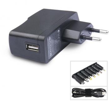 TAIFU fuente de alimentacion Universal 5V 2A para Google Nexus 7, Nexus 10, Raspberry Pi 1, 2 , 3, Raspberry Pi B, Kids Tablet Nabi 2 II, Sanei N10, Netgear D-Link TP-Link Con 7 consejos de alimentación de CA Adaptador, Sony SRS-D4 SRSD4 Altavoz,Android 