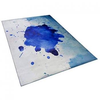 Alfombra Multicolor de Tela 160 x 230 cm con Estampado Abstracto de Salpicaduras de Pintura
