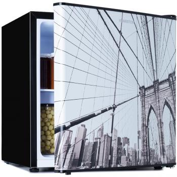 Mini Nevera Klarstein CoolArt 45L, Eficiencia Energética E, Congelador de 1.5L, Puerta de Diseño