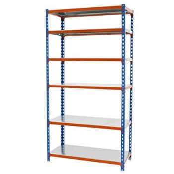 Estantería Metálica SIMONRACK Simonclick Mini 6 Estantes 2500x800x300 mm, Carga de 180 kg, Color Azul/Naranja/Galva