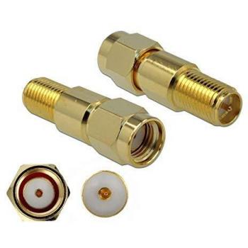 Adaptador RF Delock RP-SMA Macho a RP-SMA Hembra 3 GHz con Conectores de Oro