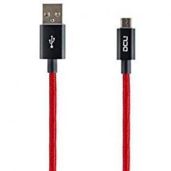 CONNEXION USB A-MICRO USB ALGODON ROJO 1m