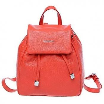 Mochila Trussardi para Mujer con Correa y Mango Ajustable, Cuero de Becerro Genuino Fabricado en Italia 22x23x11 Cm Mod. 76B156AM