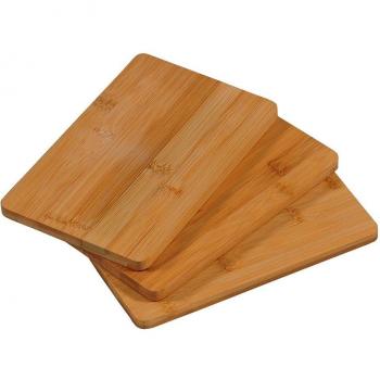 Set de 3 Tablas de Cortar de Bambú, 25 x 15 x 2 cm