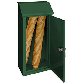 Panera Apertura Llave, Negro - Buzón Individual de Acero para Recepción de Pan, Gran Capacidad