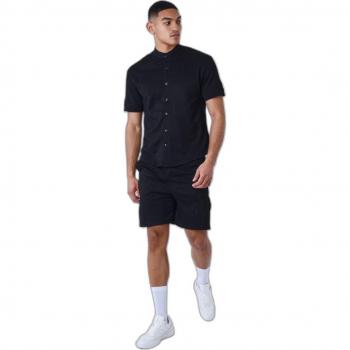 Project X Paris Seersucker Shirt - Black - XL
