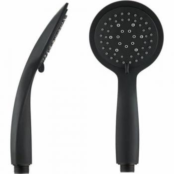Alcachofa de Ducha Rousseau Hebe Negra Mate ABS con 5 Funciones (Pluie, Massage, Brumisation, Pluie+Massage, Pluie+Brumisation)