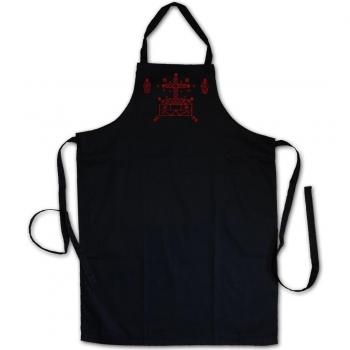 BARON SAMEDI VEVE DELANTAL DE LA BBQ BARBEQUE APRON COCINA PARRILLA - Baróni vudú loa Black Voodoo Bawon Haiti Samdi Loa Erzulie Kult Magie Magic Azacca Veve Doll