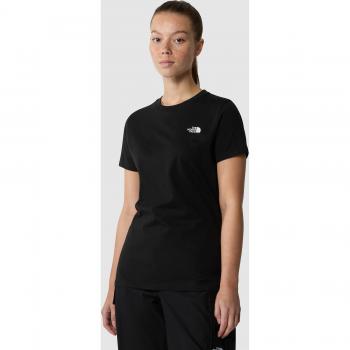 Camiseta de mujer Simple Dome The North Face, manga corta, color negro, talla L