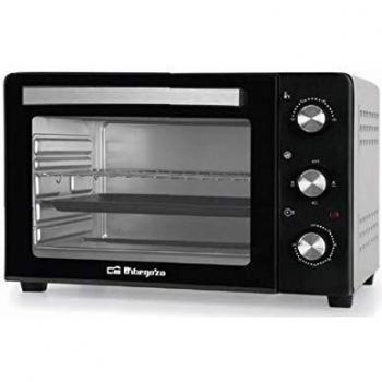 Orbegozo HOT 306 - Horno eléctrico de sobremesa con convección, 30 L, temporizador, termostato regulable, calor superior/inferior, bandeja recogemigas, 1500 W
