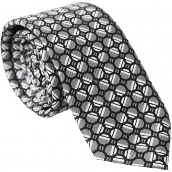 Dolce & Gabbana Multicolor Patterned 100% Silk Adjustable Tie with Mask