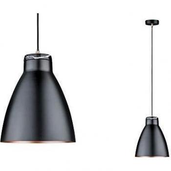Lámpara colgante moderna Neordic Roald, 1 luz E27, Schwarz/Kupfer/Mármol, max 20W