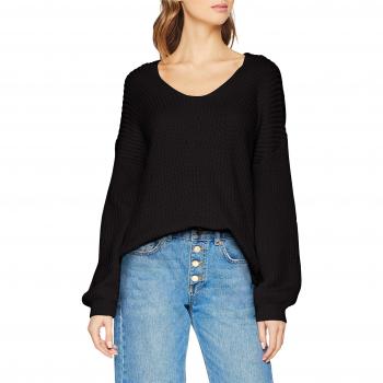 Only Onlhilde L/s V-Neck Pullover CC Knt, suéter para Mujer, Negro Black, 36