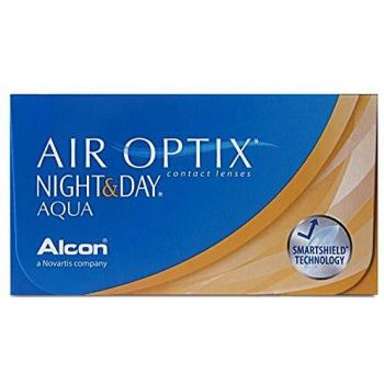 Air Optix Night & Day Aqua Lentes de contacto de reemplazo mensual, Pack de 6, R 8.6 mm, D 13.8 mm, +6.00 Diopt