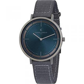 Pierre Cardin Gunmetal Analog Watch with Grey Textile for Men, One Size