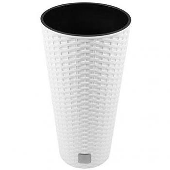 Maceta Rato 27 Litros con Inserto 30 x 30 x 57,2 Cm - Blanco