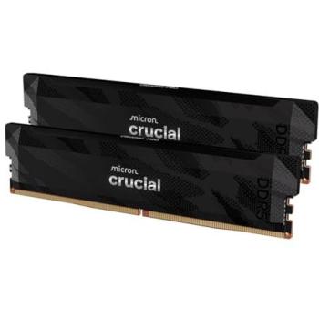 Kit de Memoria RAM Crucial Pro 32GB (2x16GB) DDR5-6400 CL32 Overclocking, Negro