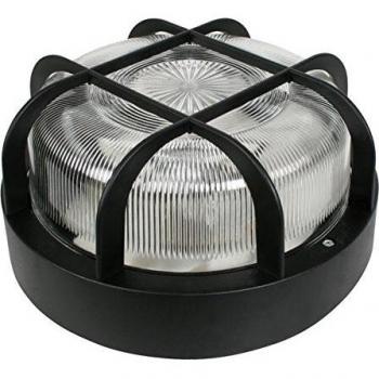 Duolec 9021R2 - Aplique exterior aislante redondo Máx.100W Negro Duolec