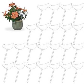 Pack 24 Globos Autorriego Diseño Pájaro 200ml - Regadores Transparentes para Plantas