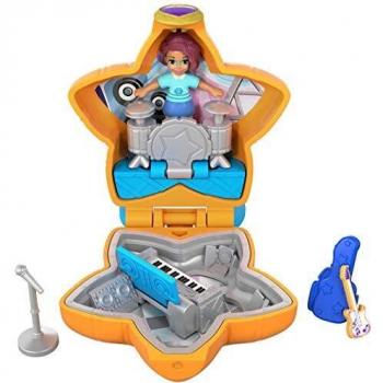 Polly Pocket Mini cofre concierto de rock, muñeca con accesorios