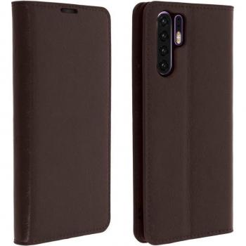 Funda Huawei P30 Pro de cuero cartera con función soporte - Marrón oscuro