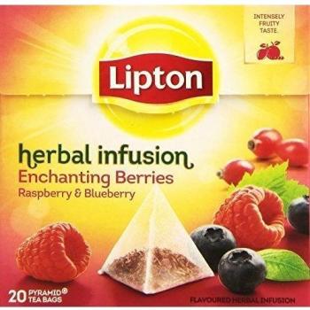 Lipton Pirámide Infusión Enchanting de Frambuesas y Arándanos - 20 bolsitas