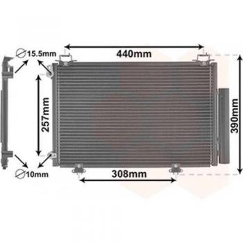 Condensador de aire acondicionado VAN WEZEL 53005267, compatible con International Radiators
