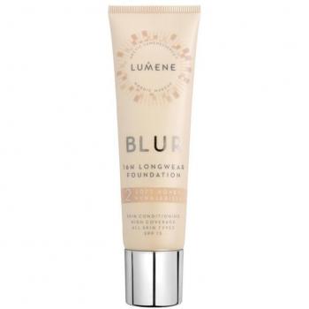 Lumene Blur 16h Longwear Foundation SPF 15 Shade 2 Soft Honey 30 ml