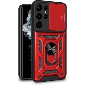 Funda Cool Hard Ring Rojo para Samsung Galaxy S22 Ultra