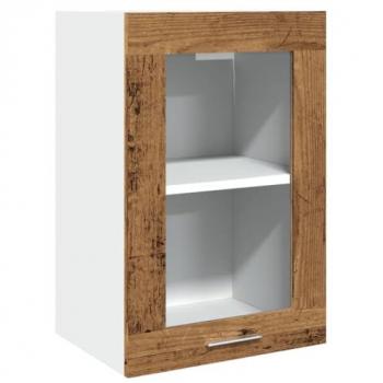 Armario Vitrina Colgante Madera Envejecida 40x31x60 cm