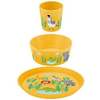 Set de Vajilla Infantil Orgánica África - 3 Piezas en Amarillo