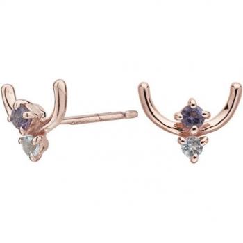 Pendientes iolita y topacio azul oro rosa Itemporality SEA-304-147-UU