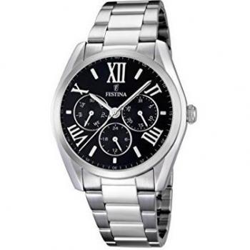 University Sports Press F16750/2 - Reloj de Cuarzo para Hombre, con Correa de Acero Inoxidable, Color Plateado