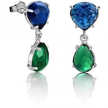 Pendientes de plata Viceroy con piedras azul y verde