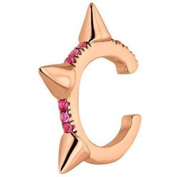 Pendiente Ear Cuff Punk de Plata Bañado en Oro Rosa