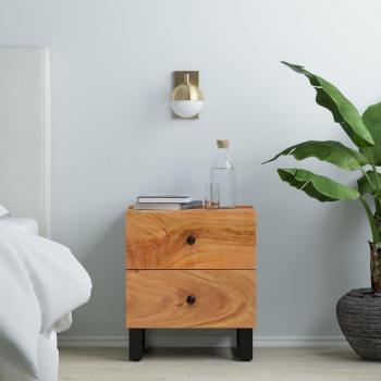 Acacia Solid Wood Bedside Cabinet 40x33x46 cm