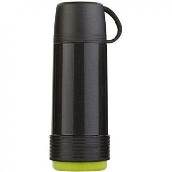 Valira 6110/128 Termo para líquidos de 0,5 L con Botella de Vidrio Aislante de Doble Pared Hecho en España, Color Negro-Verde