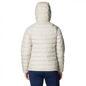 Columbia Powder Lite II Hooded Jacket - Chaqueta de plumas para mujer, color Dark Stone Blanco, talla L, ligera y aislante