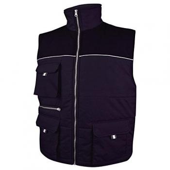 Delta plus - Chaleco herald poliester algodón gris azul marino talla -xl