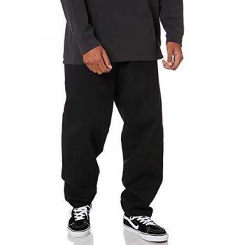 Obey Men's Relaxed Fit Easy Twill Pants with Elastic Waist in Black
