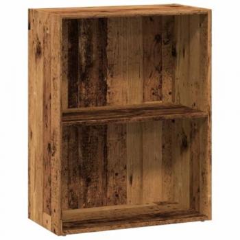 Librería de madera de ingeniería color envejecido 60x30x77 cm, estantería de libros, estante de libros, madera multicapa