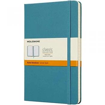 Moleskine Classic Notebook Large Ruled Hard Cover Reef Blue