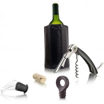 Vacu Vin 69000606 Estuche De Regalo, Negro, 16 x 8 x 20 cm, 6 Unidades