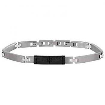 Pulsera para hombre, Colección MASERATI J, en acero, cuero - JM218AMD04