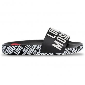 Chanclas de mujer Love Moschino en color negro, ideales para primavera/verano