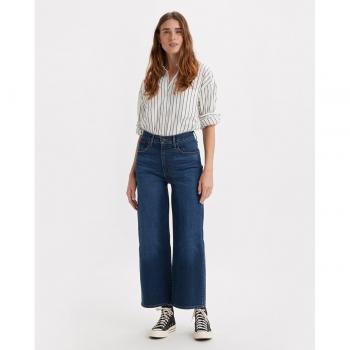 Levi's Women's High Rise Wide Leg Jeans - Dark Blue, Size 25/29