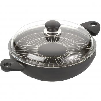 Ballarini Gli Speciali Neu-Wok, 2 Asas y Tapa de Cristal, 28 cm, Compuesto, Negro
