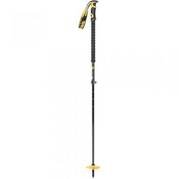 Bastones K2 Lockjaw Carbon Plus negro amarillo (par) - Bastones de trekking, fabricados en carbono, sistema de bloqueo Lockjaw, diseño ligero y resistente, color negro y amarillo
