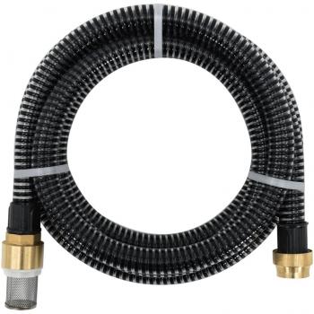 Manguito de Succión PVC Negro 29 mm 10m con Conectores de Latón
