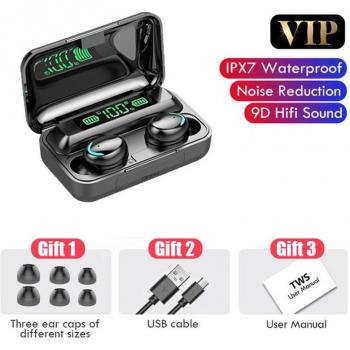 Auriculares Inalámbricos TWS F9 con Bluetooth, Control Táctil, Estéreo HiFi y Diseño Intrauditivo para Deporte